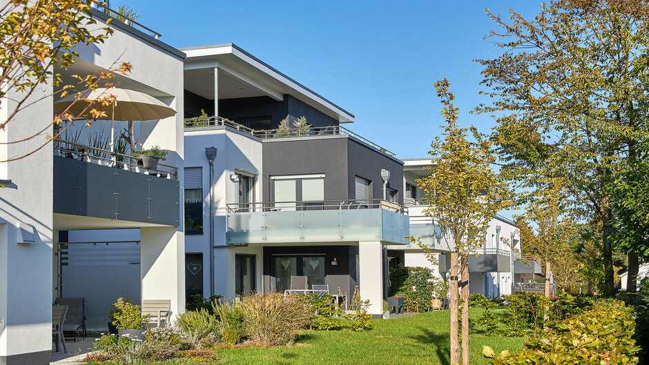 Balkone und Terrassen mit Gartenflächen sorgen für Erholung und tolles Wohnklima